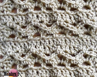 Lacy Waves Crochet Stitch PDF Pattern