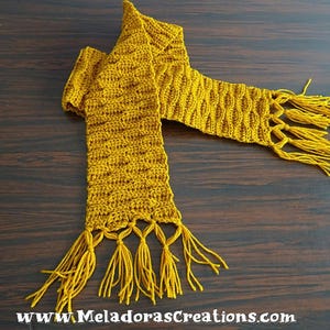 Wave Stitch Crochet Scarf Pattern PDF