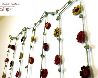Flower Garland - Falling Flowers Crochet Garland