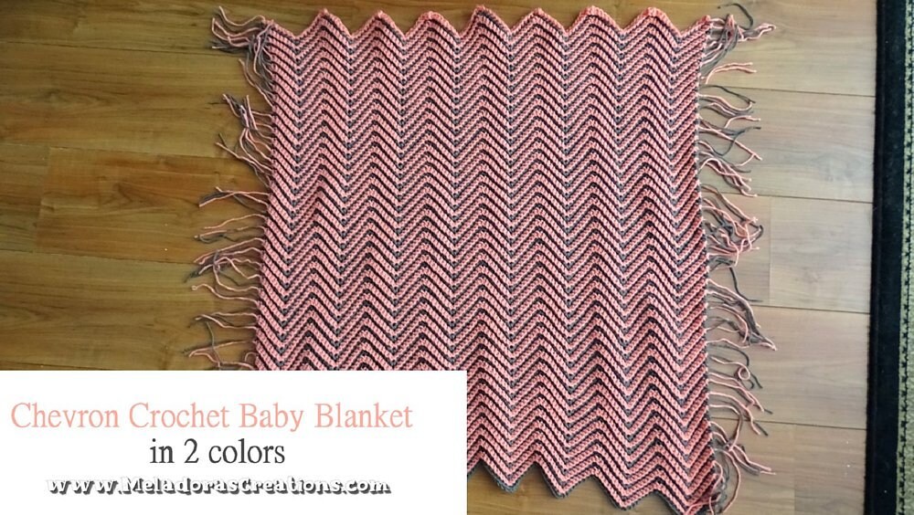 Chevron Double Sided Baby Blanket PDF Crochet Pattern Etsy Israel