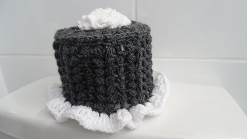 Toilet Paper Roll Cover and Rose Pattern PDF Crochet pattern image 8
