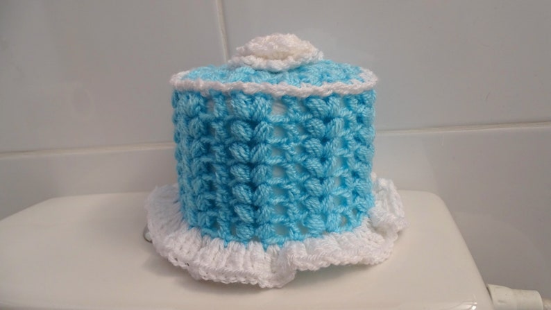 Toilet Paper Roll Cover and Rose Pattern PDF Crochet pattern image 5