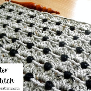 V Cluster Crochet Stitch PDF pattern