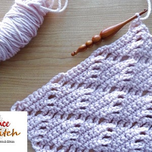 Diamond Lace Stitch - Crochet Stitch Pattern PDF - Etsy