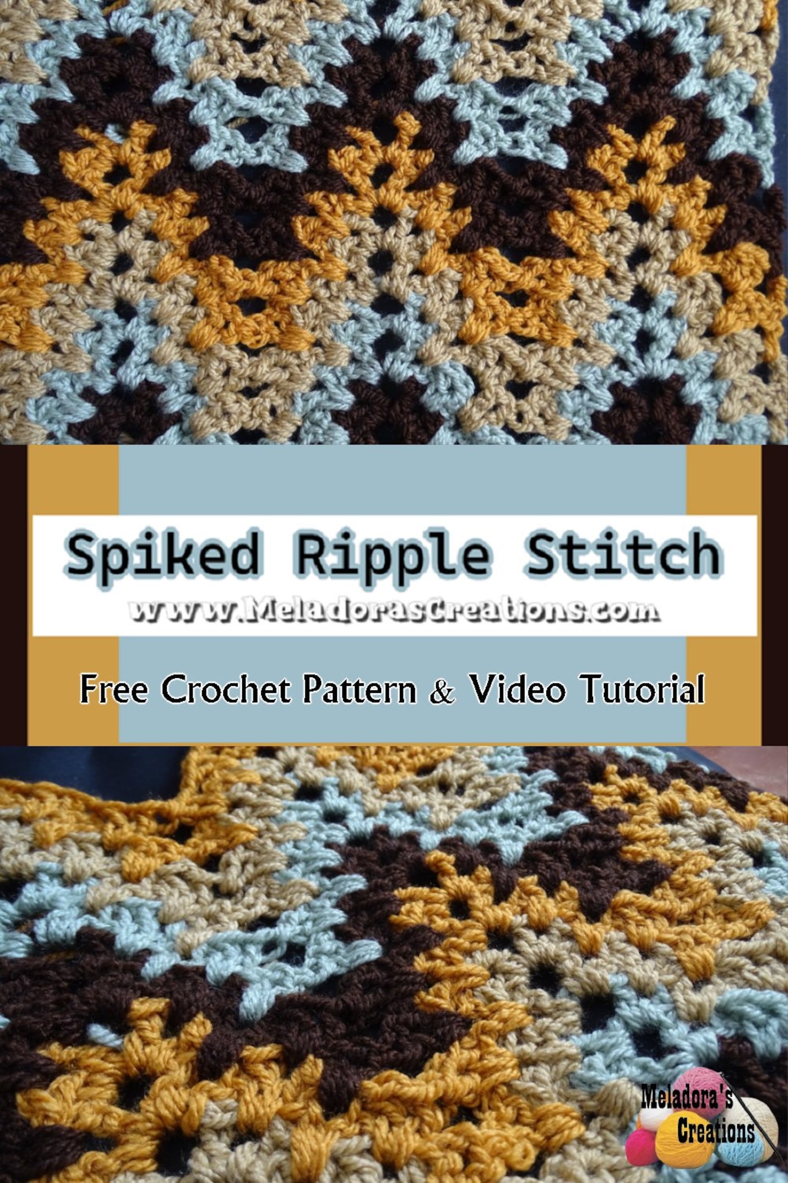 Spiked Crochet Stitch Pattern: Lacy Ripple Design (PDF Pattern) - Etsy