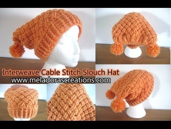 Celtic Weave Slouch Hat Crochet Pattern 