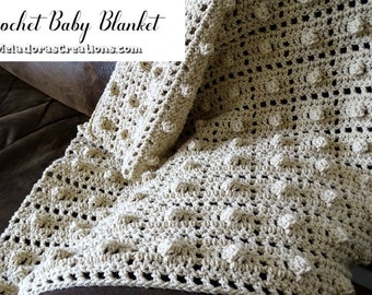Easy Crochet Baby Blanket - PDF Pattern