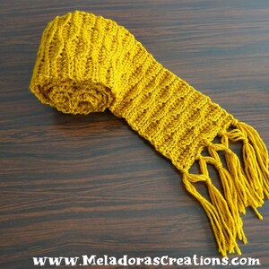 Wave Stitch Crochet Scarf Pattern PDF image 3