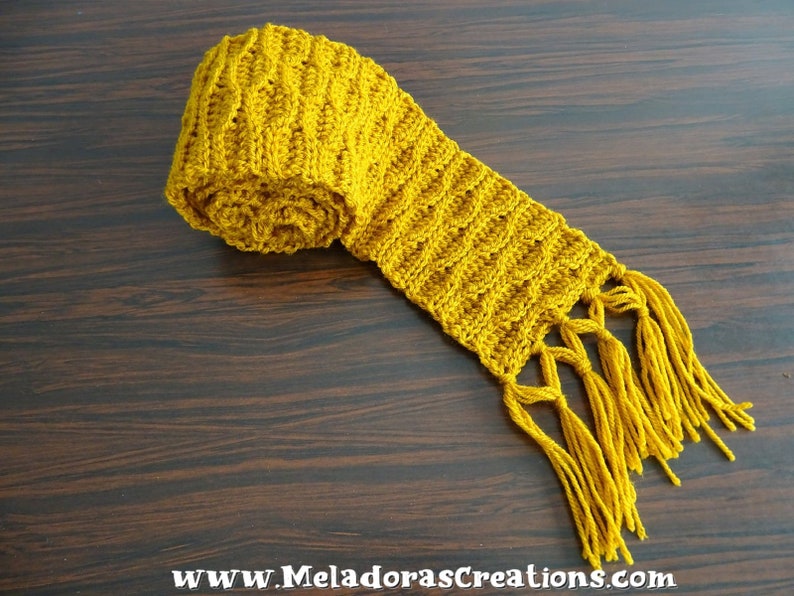 Wave Stitch Crochet Scarf Pattern PDF image 3