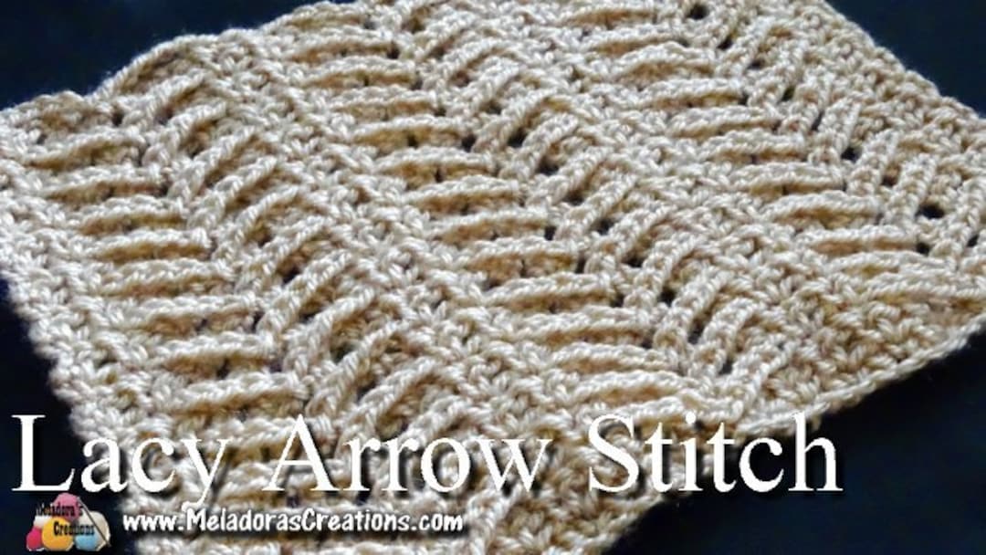 Lacy Arrow Crochet Stitch Pattern PDF Etsy