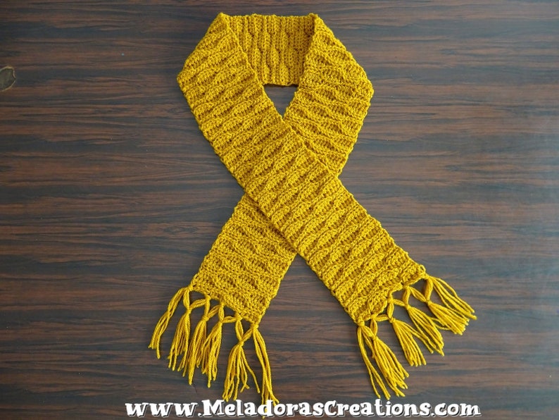 Wave Stitch Crochet Scarf Pattern PDF image 4