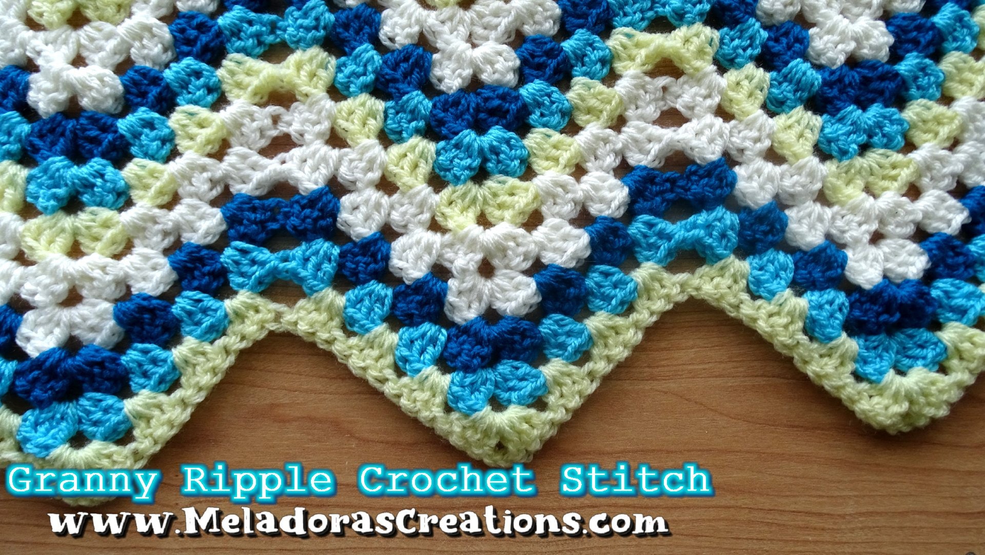 おばあちゃんのリップル編みステッチパターン PDF - ビデオチュートリアル - Etsy 日本