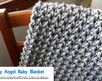 Raspberry Angel Baby Crochet Afghan PDF Pattern