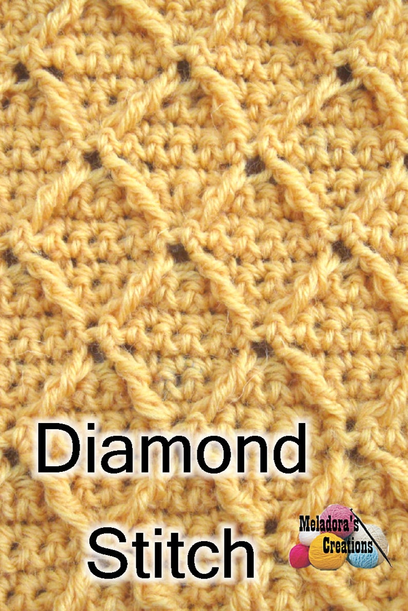 Diamond Stitch Crochet Pattern PDF image 2