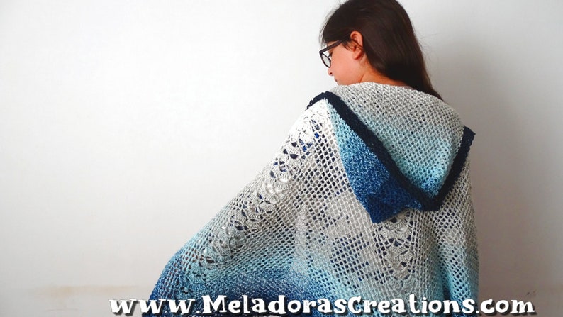 Butterfly Net Shawl PDF Crochet Shawl Pattern image 7