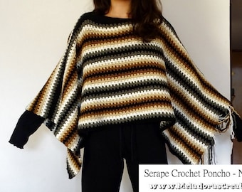 Crochet Serape Poncho - Navajo Style - Crochet PDF pattern