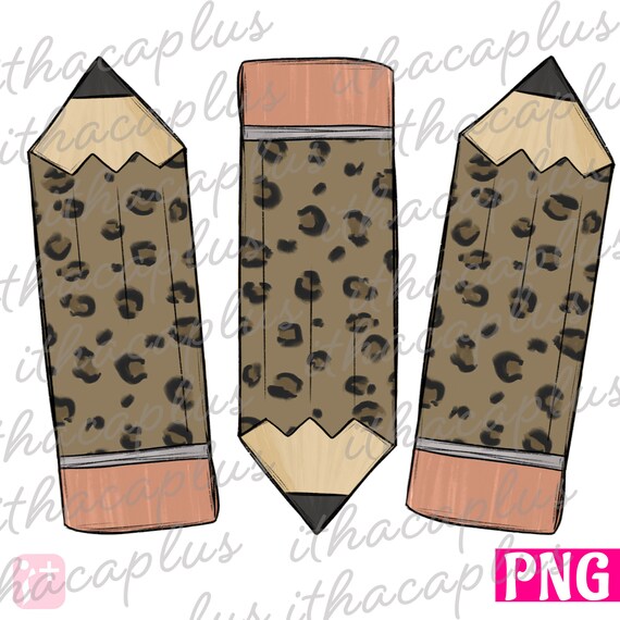 Zuruck Zur Schule Png Leopard Bleistift Png Lehrer Clipart Etsy