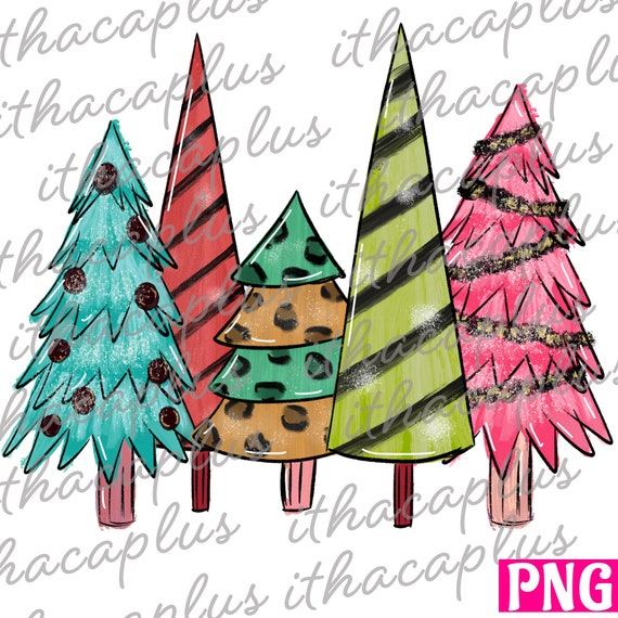Multicolored Christmas Tree With Decorations On A Transpa PNG Images