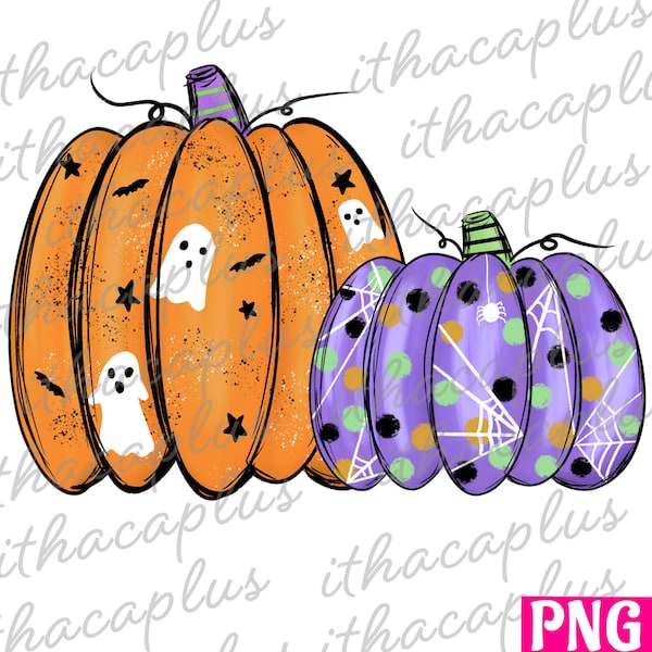 Halloween png, Halloween ghost pumpkin PNG sublimation, pumpkin PNG, Trick or Treat PNG, pumpkin clipart, pumpkin digital, purple pumpkin