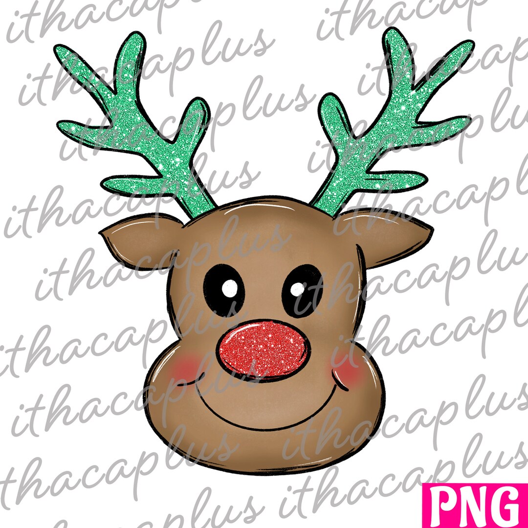 Christmas Reindeer Png Reindeer Christmas Sublimation Etsy