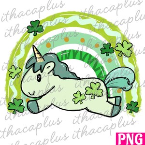 St. Patrick's Day PNG, St Patty's unicorn sublimation, St. Patrick's rainbow Shamrock lucky, clipart, Happy St Patrick's Day digital