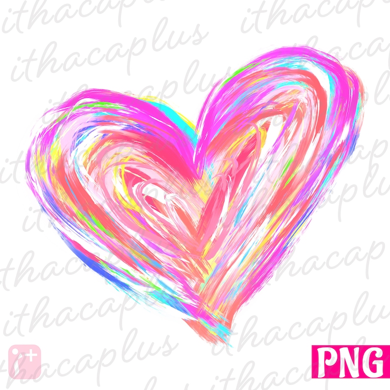 Valentines Day png Sublimation, Valentines heart printable, colorful rainbow heart digital, Valentines love clipart, happy Valentines Day 