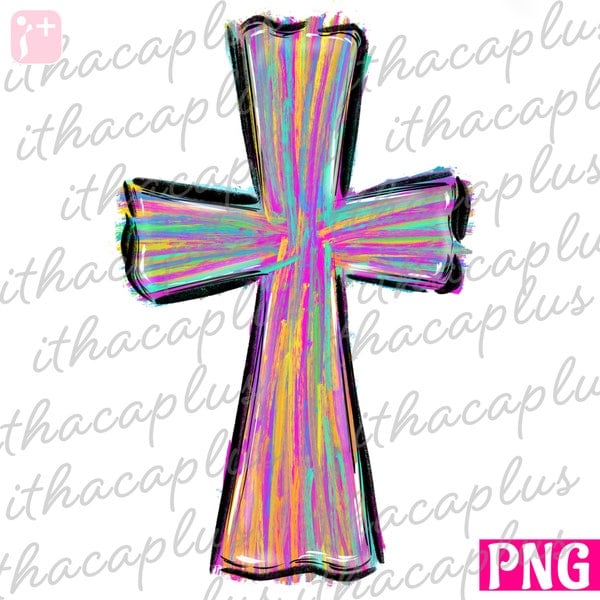 Watercolor Cross PNG, colorful cross printable, Cross sublimation, Cross Clipart, colorful cross printable, Colorful Cross sublimation,