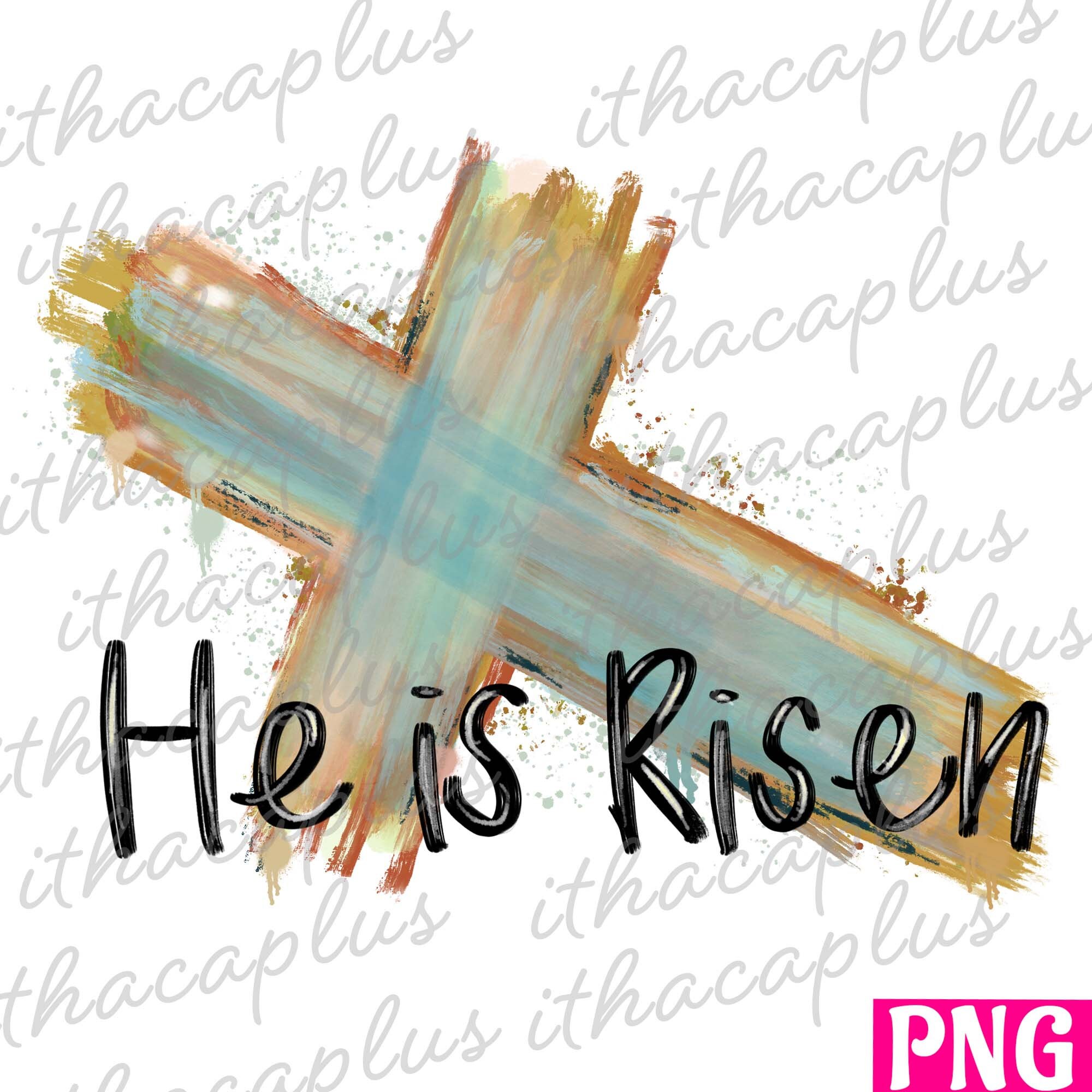 He Is Risen Cross Clipart