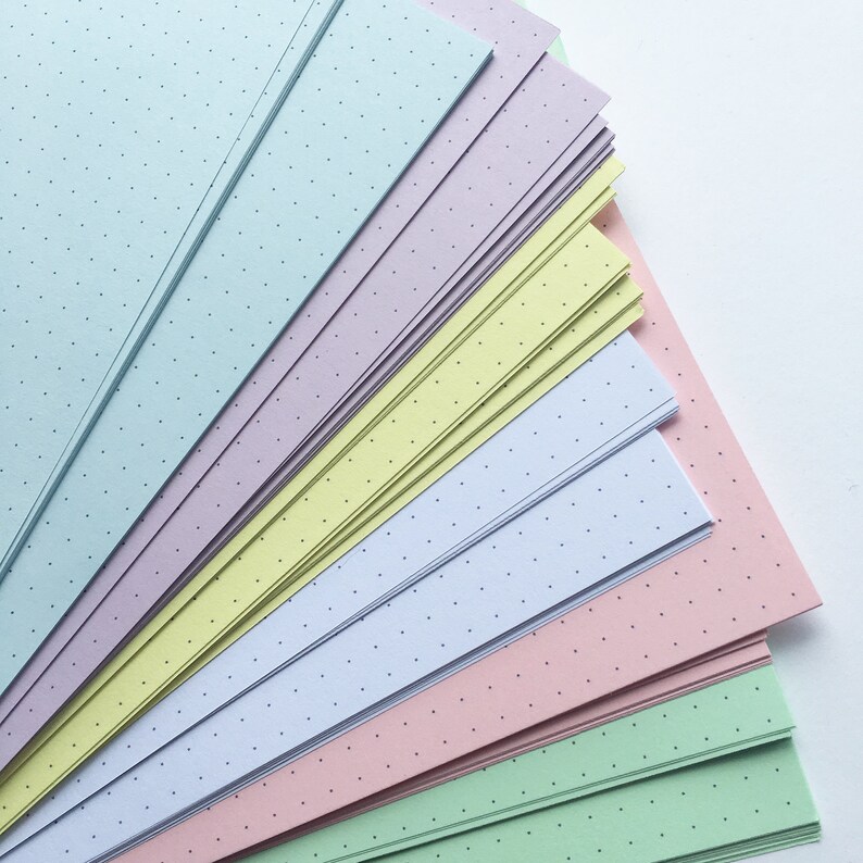 A5 Binder DOTTED Binder Inserts Printed Colour Organizer Etsy