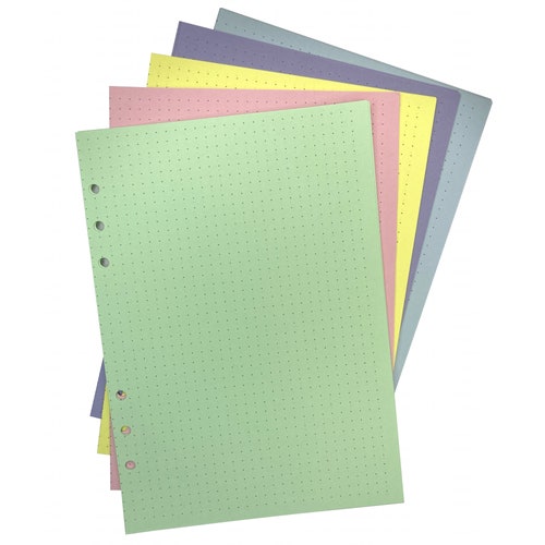 A5 Binder DOTTED Binder Inserts Printed Colour Organizer Etsy