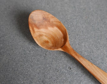 Cherry wood hand carved spoon 7.5 inch (19 cm)