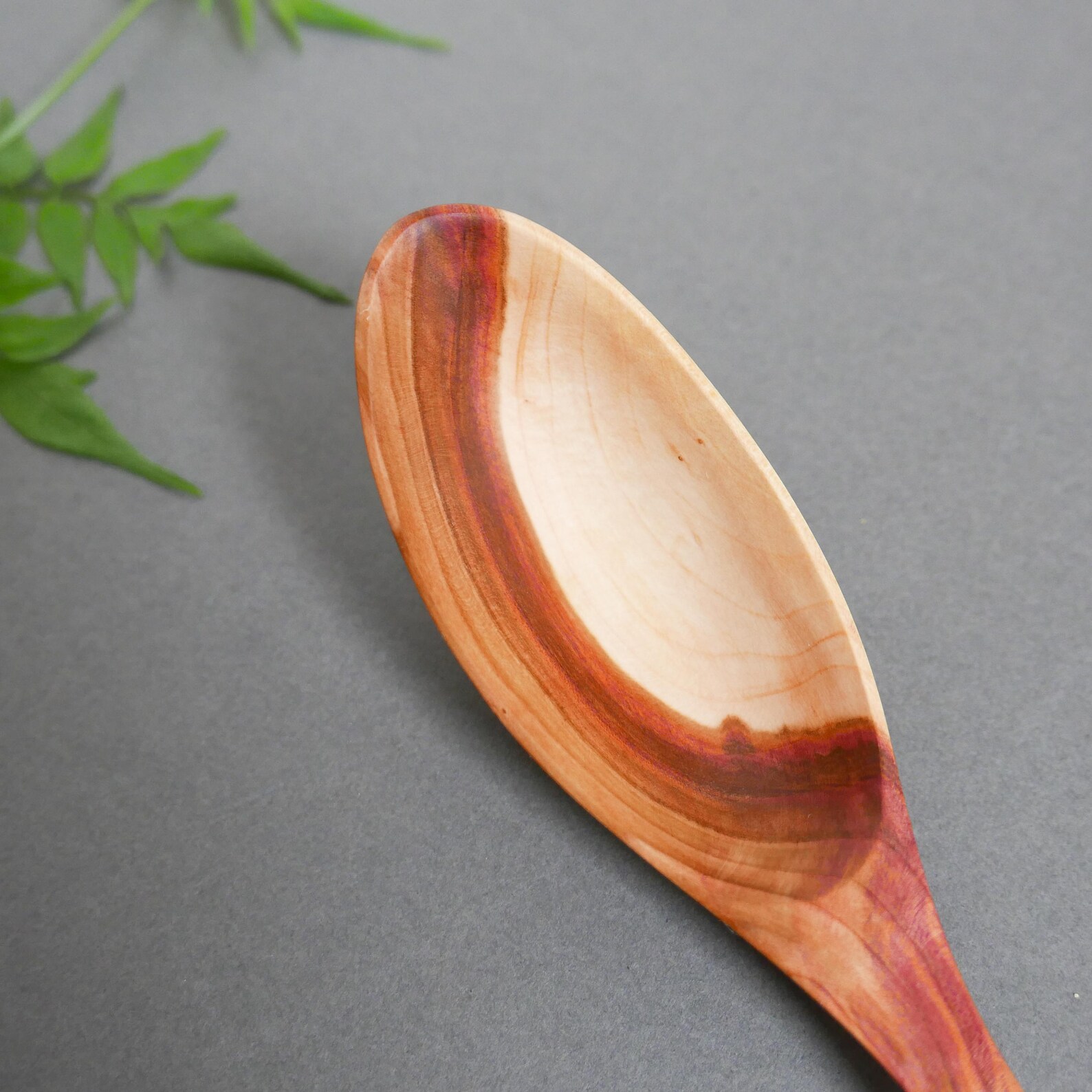Plum wood hand carved serving spoon Etsy