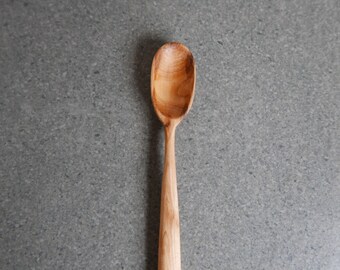 Plum wood hand carved spoon 7 inch