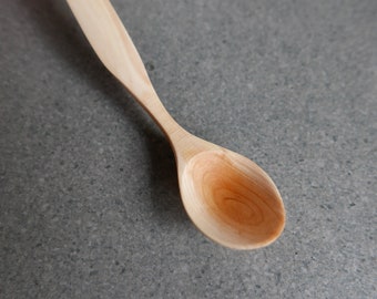 Apple wood hand carved spoon 7.5 inch (19 cm)