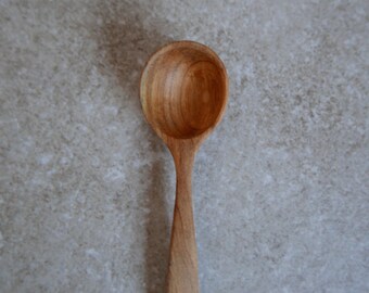 Cherry wood hand carved spoon 5 inch