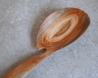 Mountain ash hand carved serving spoon 9 inch