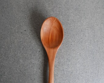 Medium apple wood hand carved spoon 8.5 inch (22 cm)