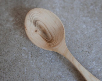 Apple wood hand carved spoon 4.5 inch