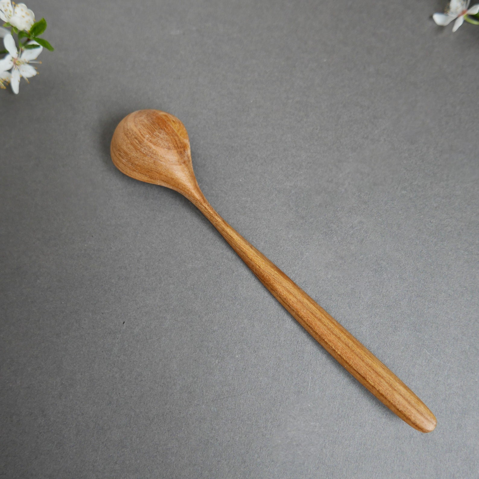 Acacia wood hand carved wooden spoon Wooden carved spoon Small Etsy
