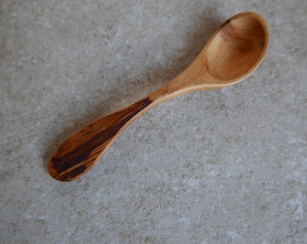 Plum wood hand carved spoon 5 inch