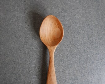 Cherry wood hand carved spoon 5 inch