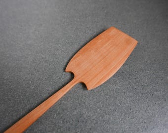 Apple wood hand carved cooking spatula 13 inch