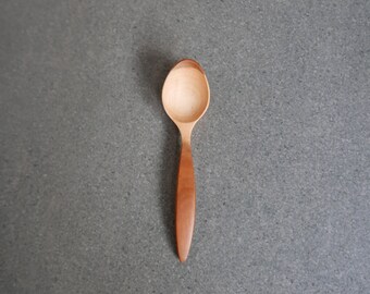 Plum wood hand carved spoon 5 inch