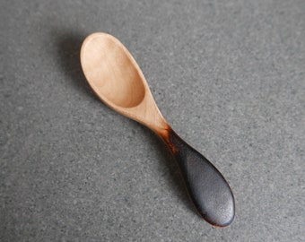 Cherry wood hand carved spoon 4.5 inch