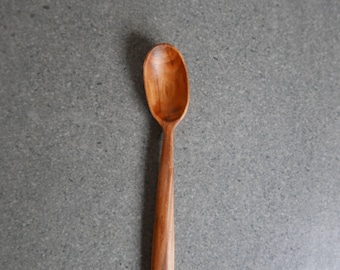 Plum wood hand carved spoon 7 inch