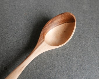 Medium mountain ash wood hand carved spoon 7.5 inch (19 cm)