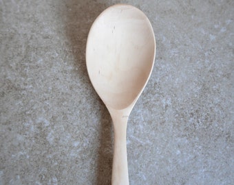 Maple wood hand carved serving spoon 9.5 inch