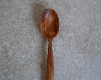 Medium plum wood hand carved spoon 7.5 inch (18.5 cm)