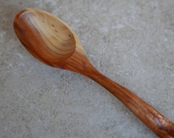 Medium plum wood hand carved spoon 8.5 inch (22 cm)