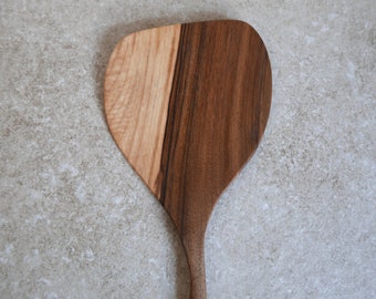 Walnut hand carved cooking spatula 11 inch